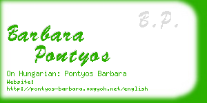 barbara pontyos business card